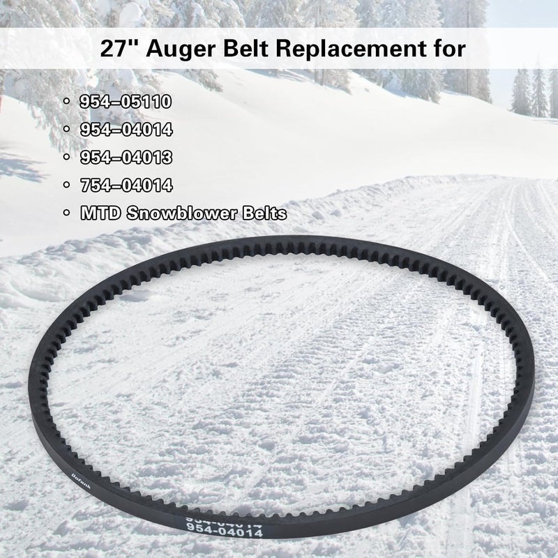 Dofank 954-04014 Auger Belt Kevlar for MTD 2007, Yard Machines, Craftsman, Bolens Snowblowers, Replaces 754-04014, 954-05110 - 3/8" x 27" - Image 3